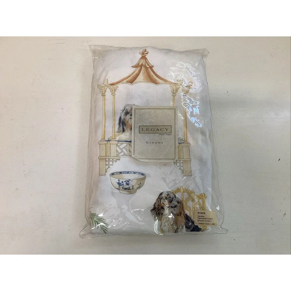 legacy pampered pooch shower curtain dogs